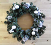 18 inch Silver Wreath