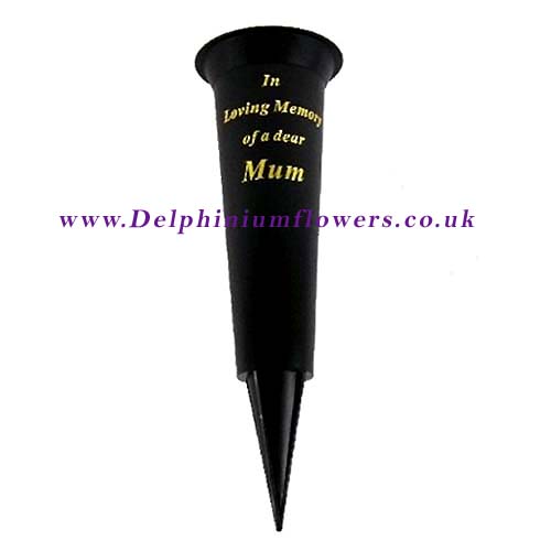 Black Grave Vase Cone Spike - Mum - Click Image to Close
